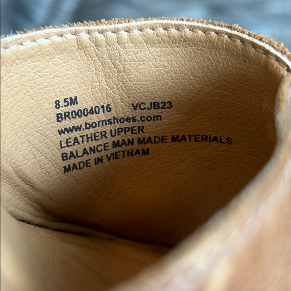 BORN Agnio Tan Leather Cork Wedge Ankle Strap Sandals Size 8.5 - Picture 9 of 10